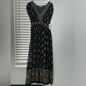 Lapogee Worldover Peacock Maxi Dress - Womens Size Large